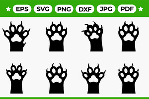 Animal Paw Silhouette Set, an Object Graphic by Artonix