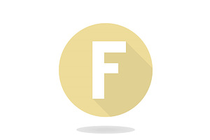 Modern Vector Flat Icon With Letter, an Outline Icon by FineArtStudio