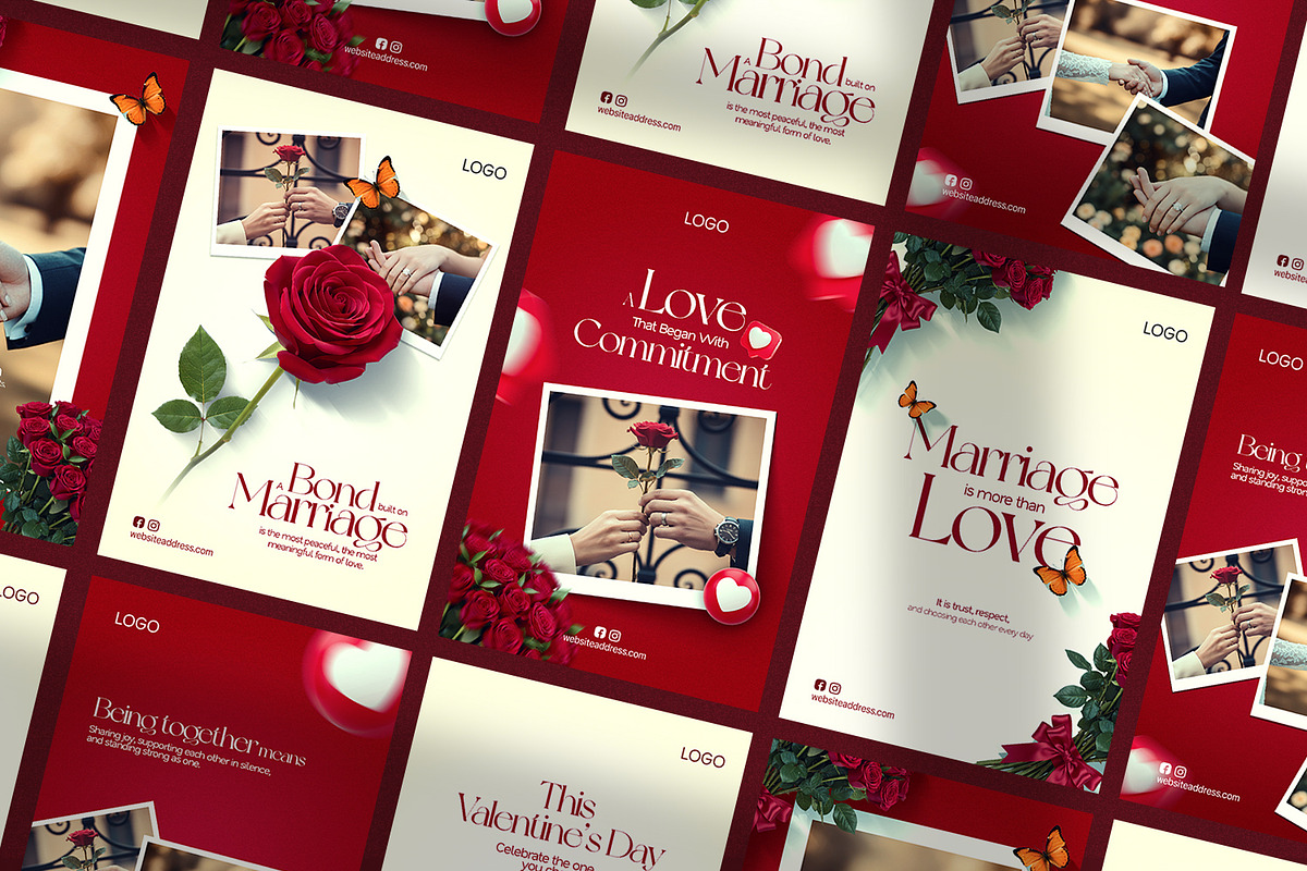 Valentine’s Day Love & Marriage Post, a Social Media Template by RamStudio2 (Photo 4 of 4)