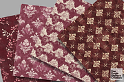 Burgundy Distressed Cottagecore, a Pattern Graphic by Fine Purple Elephant (Thumbnail 4 of 5)