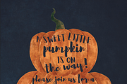 Pumpkin baby shower invitation, an Invitation Template by ForeverPrint (Thumbnail 2 of 7)
