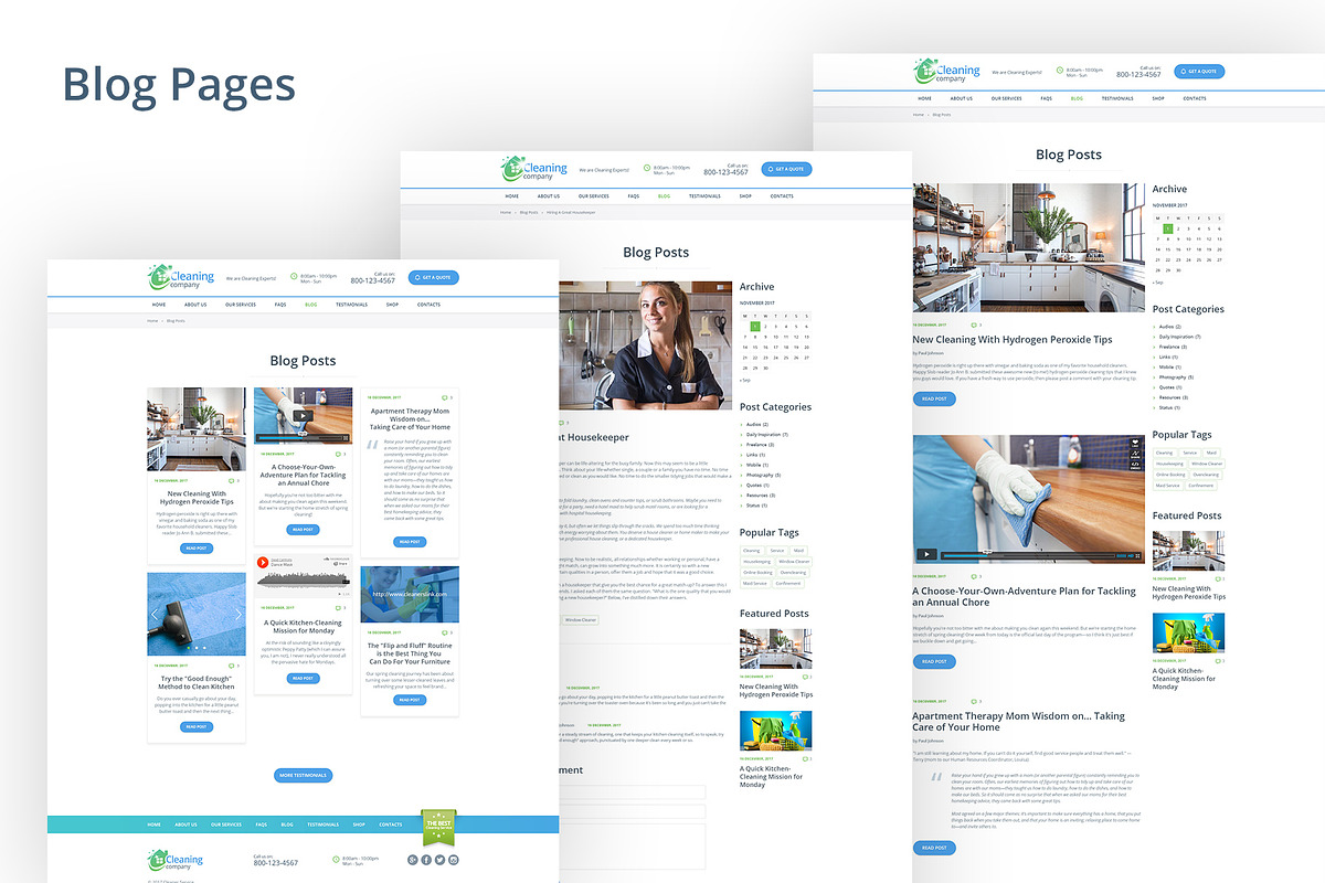 Cleaning Services HTML template, a HTML Template by TonyTemplates (Photo 5 of 5)