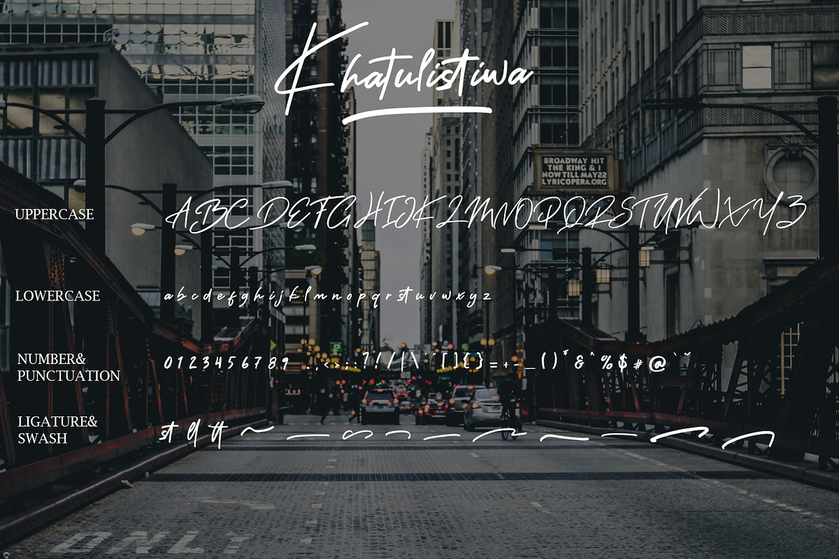 Khatulistiwa Brush Script Font preview 8