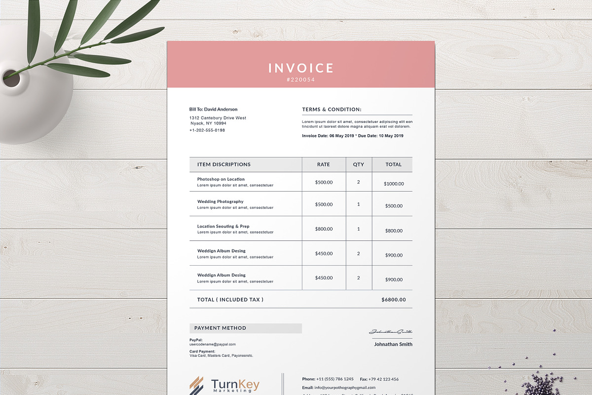 Invoice, a Stationery Template by TelaTemplates (Photo 3 of 10)