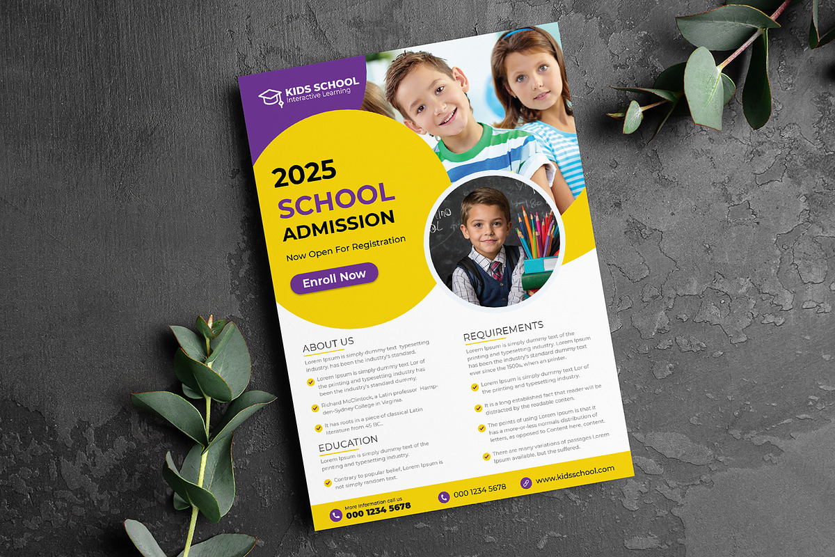 Back To School Admission Flyer, a Flyer Template by taieefbakshi (Photo 2 of 2)