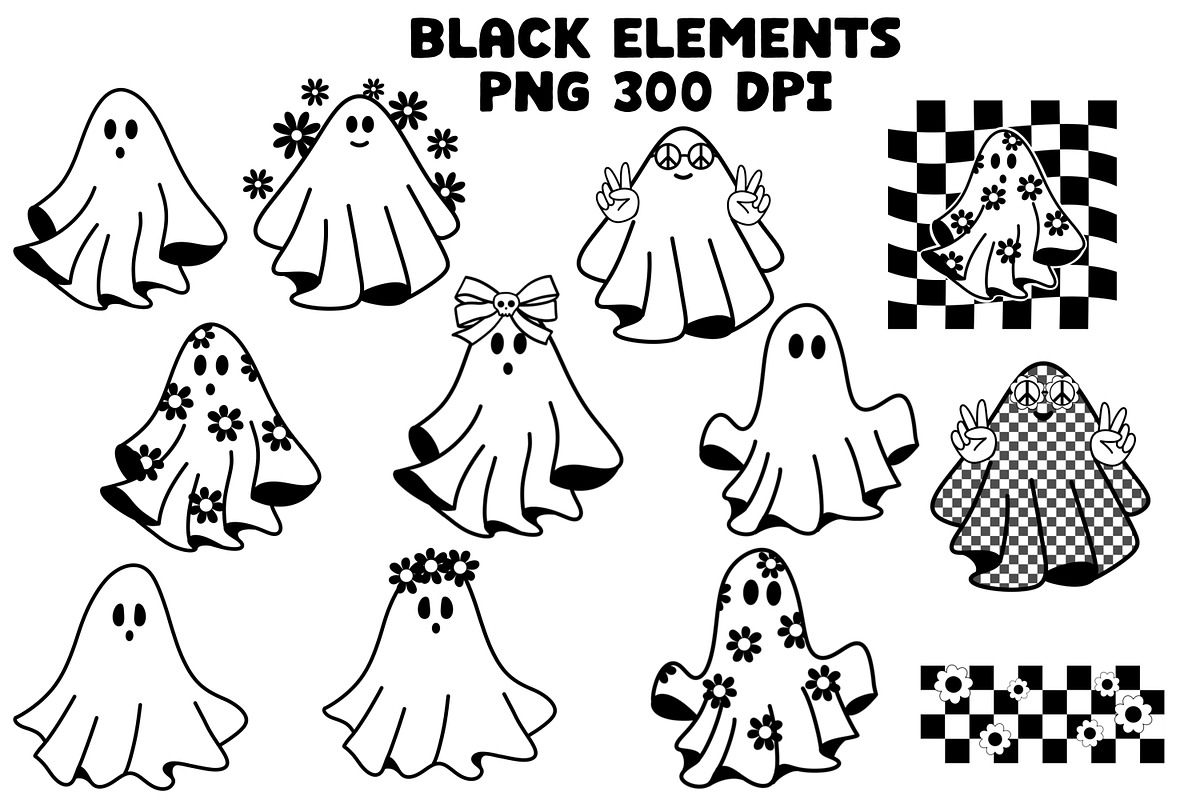 Halloween Clipart Set Retro Groovy, an Object Graphic by Brush Lab (Photo 6 of 8)