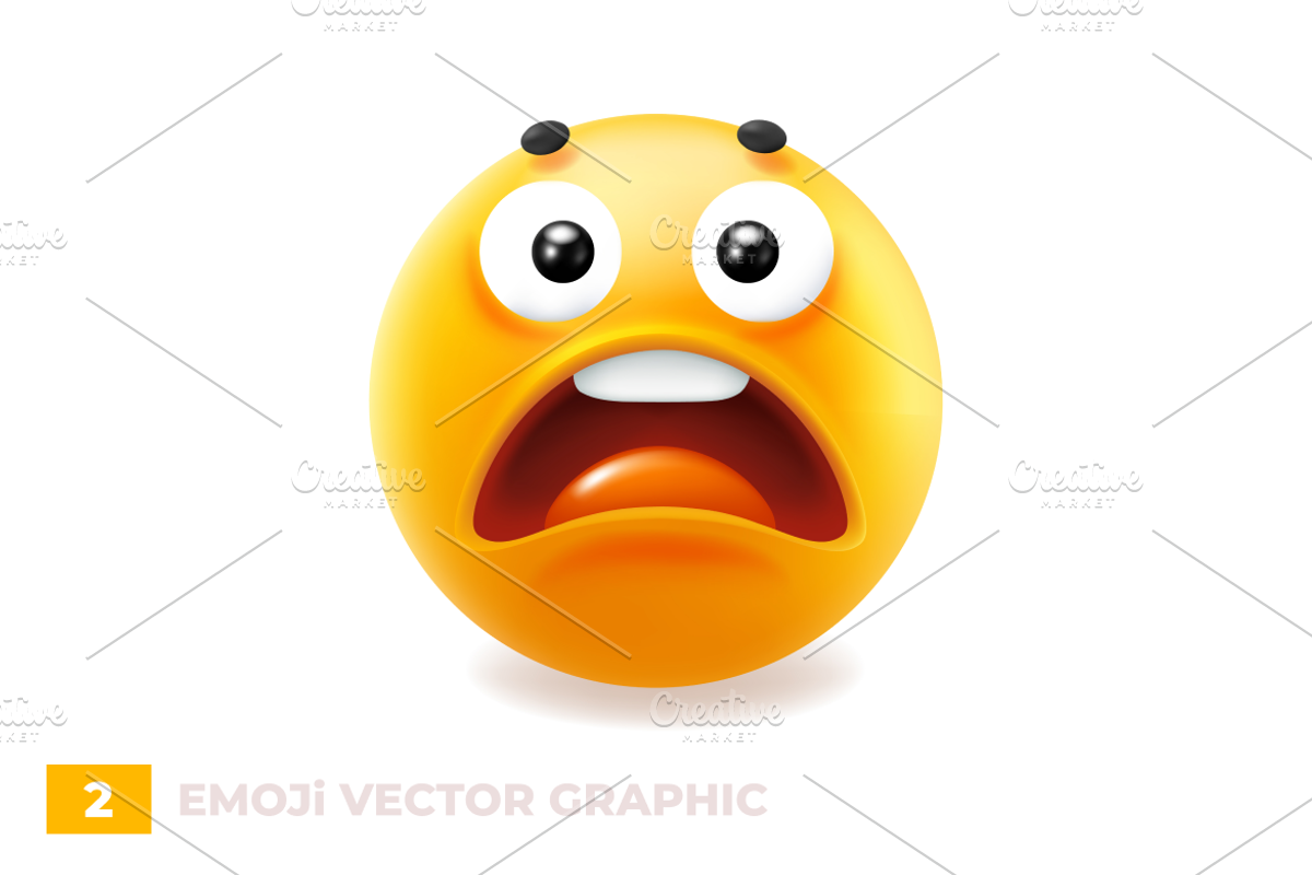 3d Happy Emoji | Vector Set, an Object Graphic by wowomnom (Photo 2 of 4)
