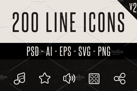 200 Line Icons (V2)