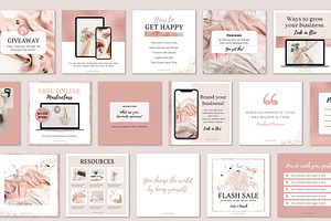 Rose Gold Instagram Templates Canva