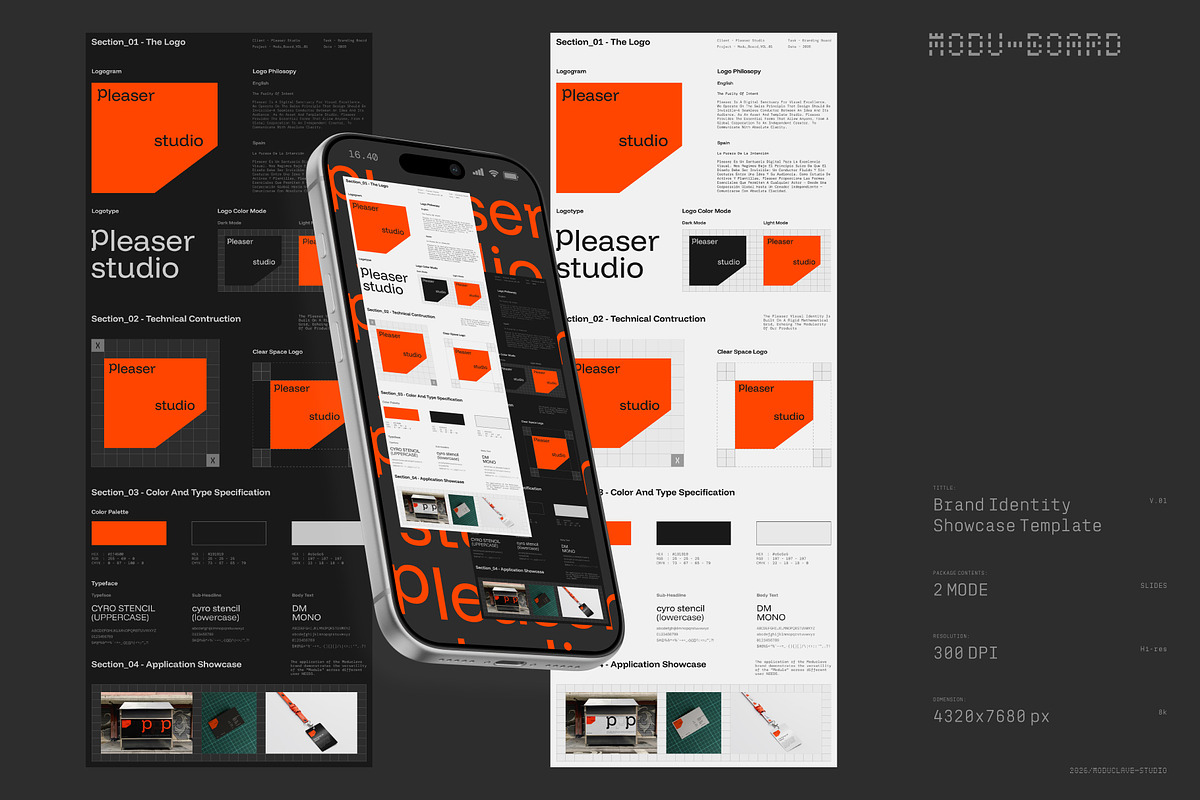 Brand Identity Showcase Template, a Branding & Logo Template by Moduclave Studio (Photo 2 of 4)