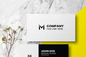 Yellow Business Card Template Layout