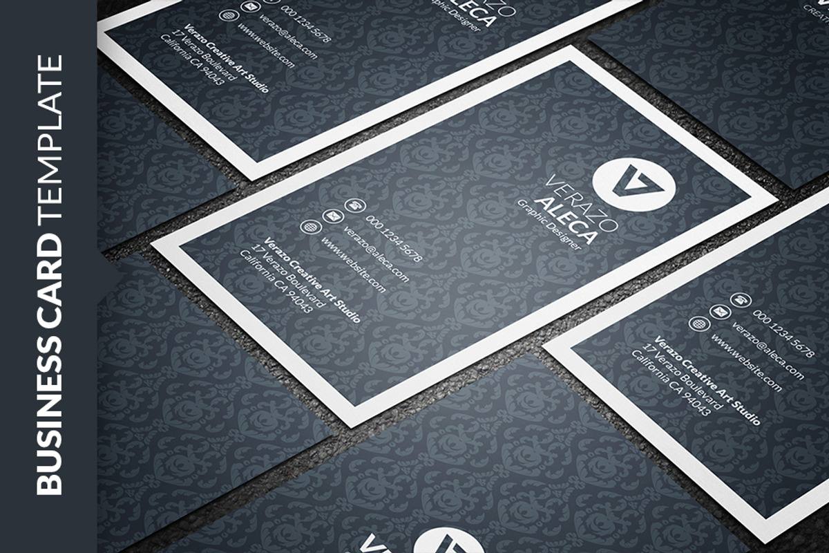 Clean Elegant Vertical Business Card, a Business Card Template by Verazo (Photo 3 of 4)