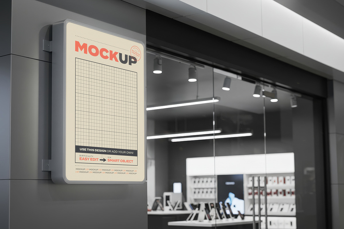 Shopping Store Sign Mockups, a Product Mockup by Luuqas Design (Photo 2 of 4)