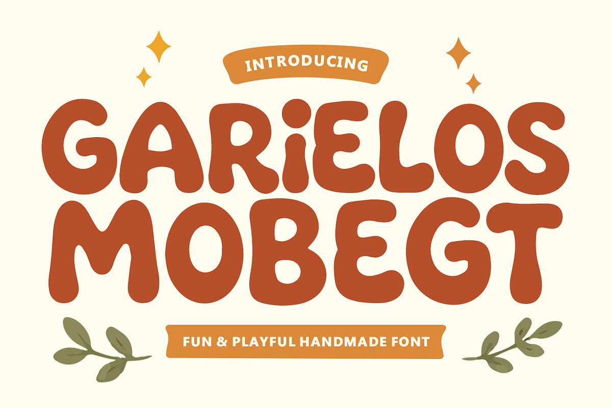 Garielos Mobegt Fun Playful Font, a Sans Serif Font by Maulana Creative (Photo 1 of 7)