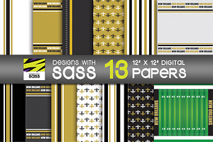 New Orleans Football Paper Pattern