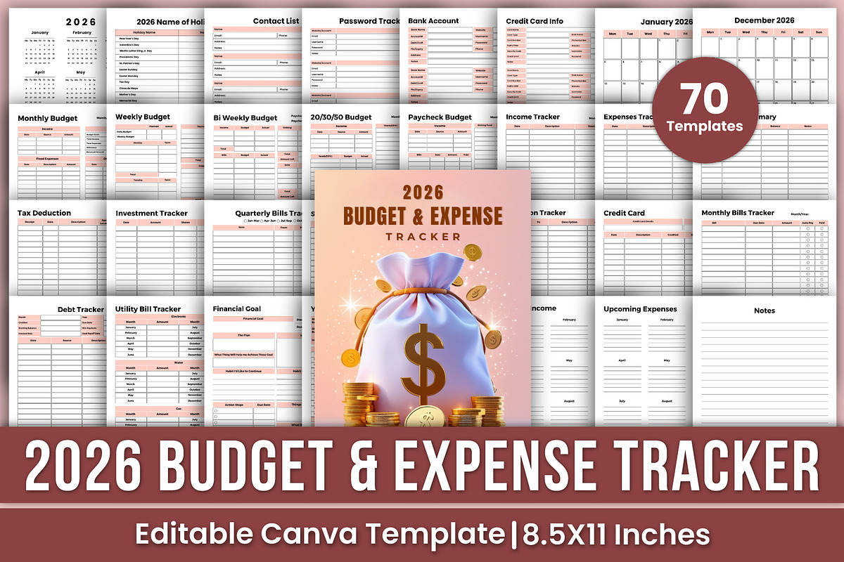 2026 All-in-One Canva Planner Bundle, a Stationery Template by Mustafiz (Photo 7 of 15)