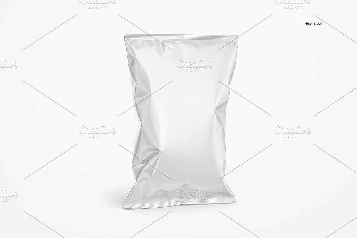 Glossy Snack Package Mockup Halfside, a Packaging Mockup by HelenStock (Photo 7 of 8)