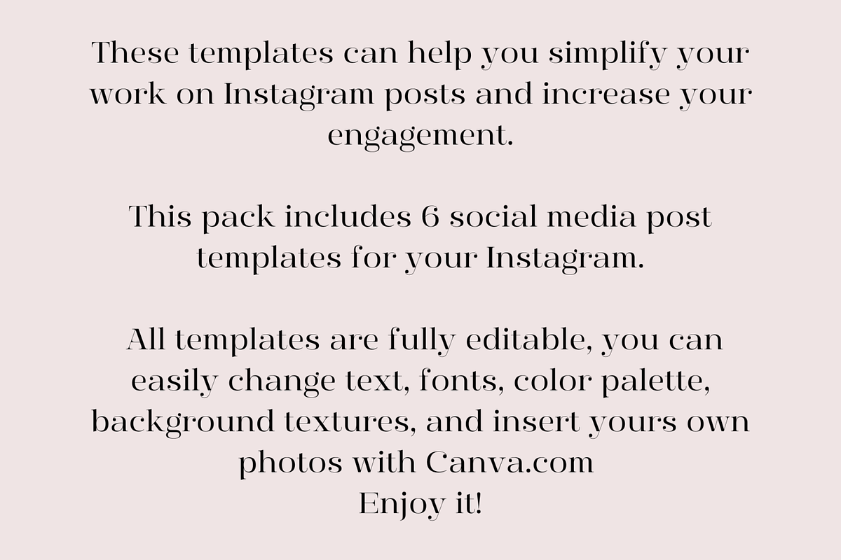 Instagram Post Templates, an App Template by KarolinaKreations (Photo 3 of 5)