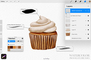 Watercolor Brushes for Procreate, a Brush Add-On by owlasya (Thumbnail 5 of 9)