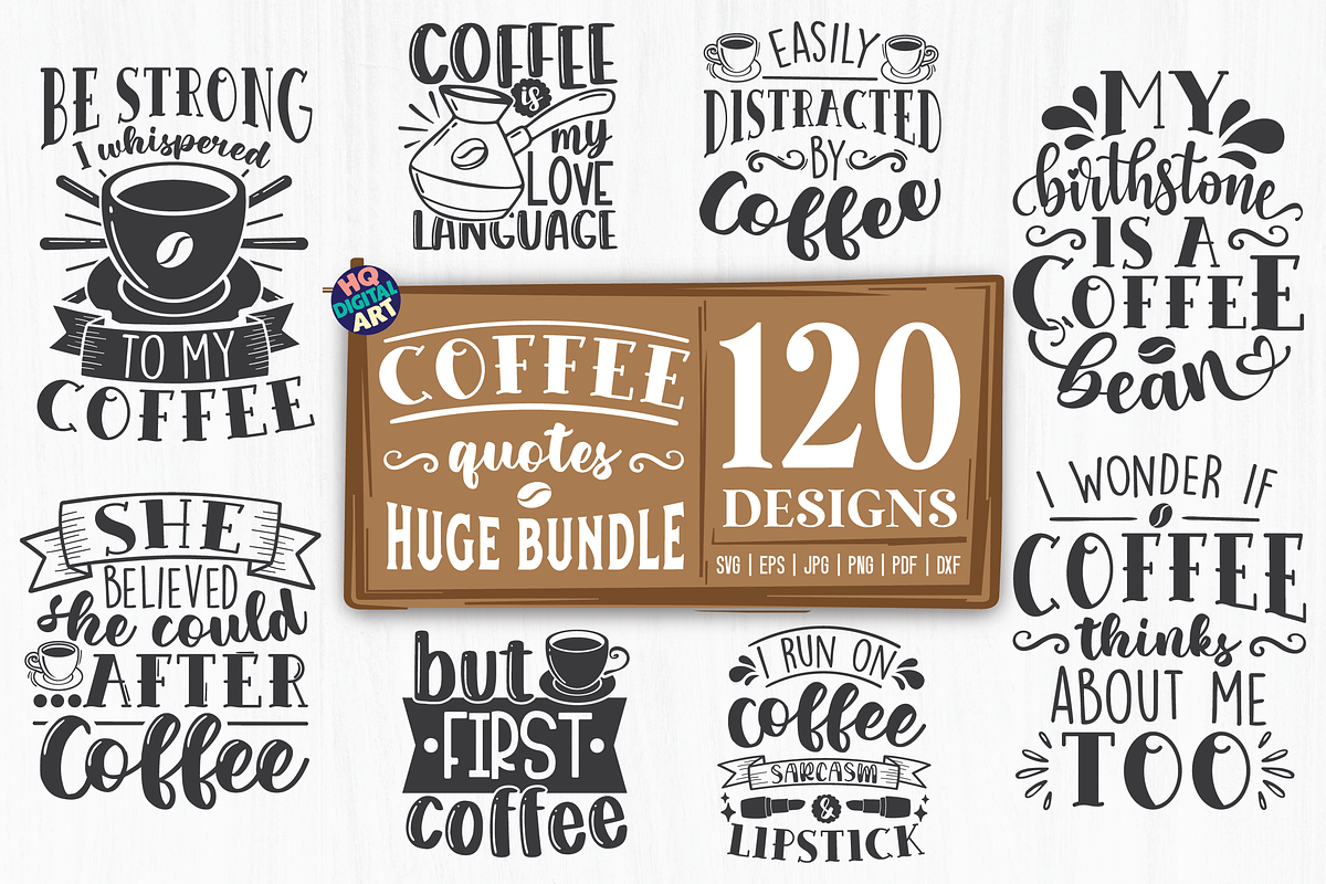 Huge Coffee SVG Bundle, a Food Illustration by HQDigitalArt (Photo 10 of 15)