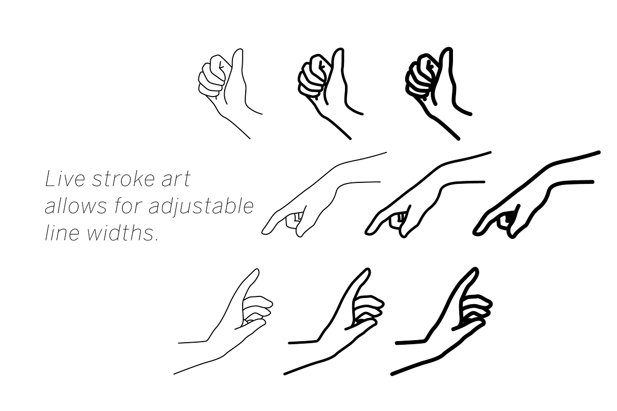 MONOLINE HANDS, an Outline Icon by Britt & Kit (Photo 2 of 4)