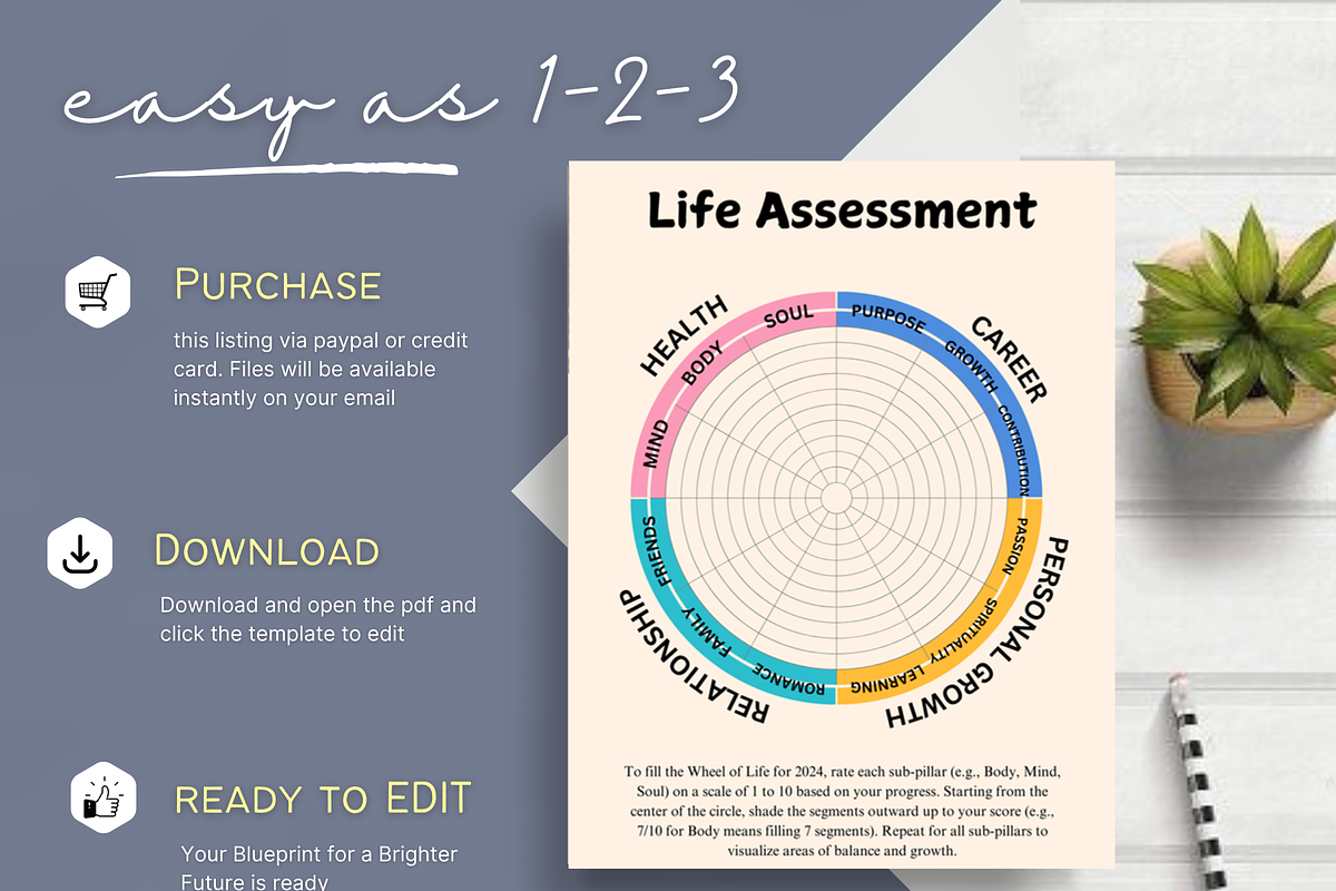 2025 Vision Board Kit Printable, a Card Template by Climbwithelevator (Photo 10 of 10)