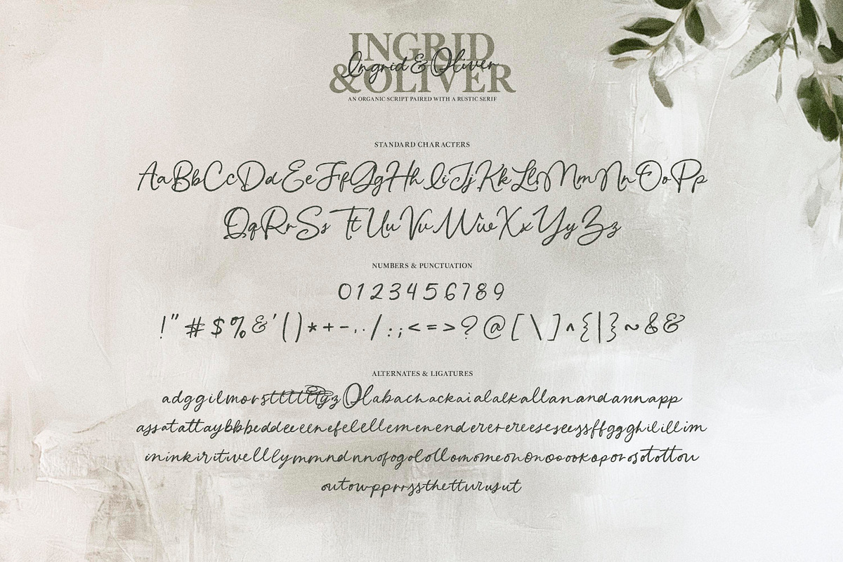 Ingrid & Oliver | Rustic Font Duo, a Handwritten Font by Callie Rian & Co. (Photo 15 of 16)