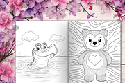 Cute Animal Coloring Pages for Kids, an Animal Illustration by LA Design (Thumbnail 6 of 10)