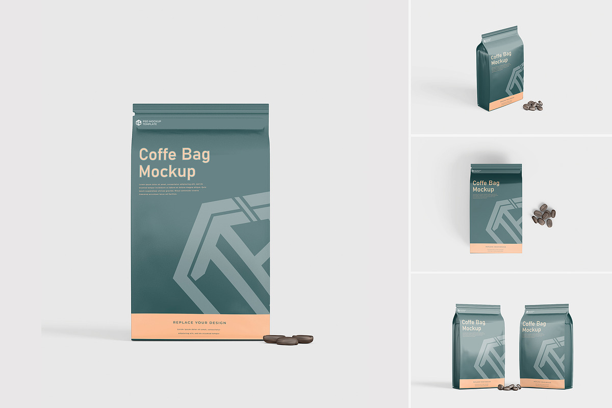 Coffee Bag Mockup, a Packaging Mockup by tiyasprabawa (Photo 1 of 5)