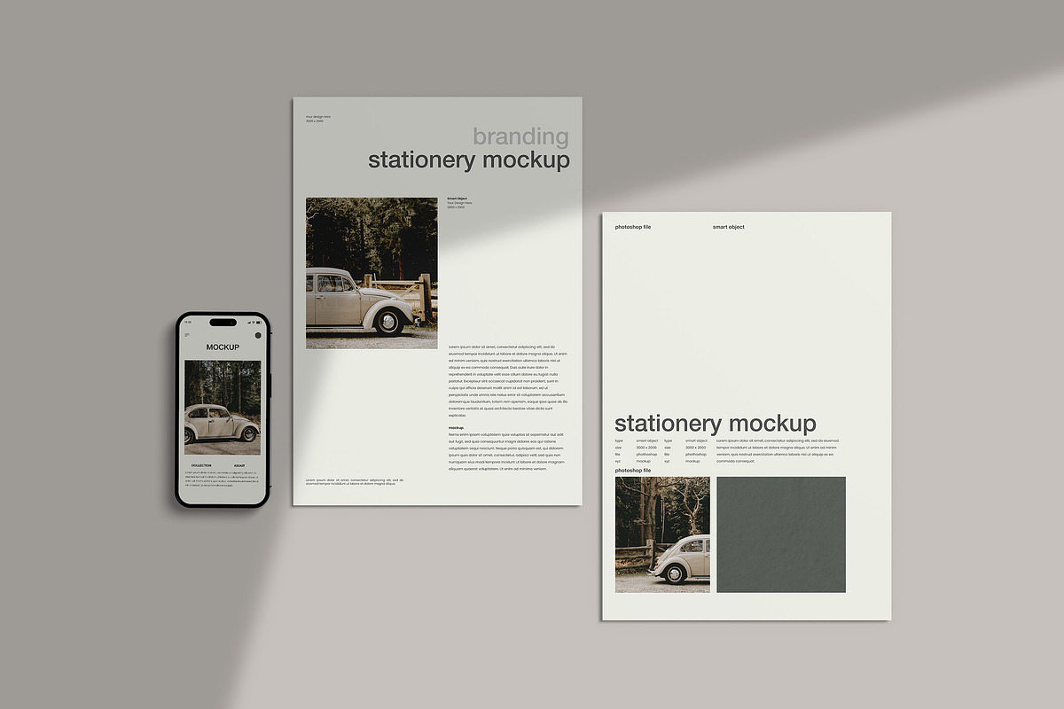 Branding  Stationery Mockups, a Print Template by Alhaytar (Photo 1 of 3)