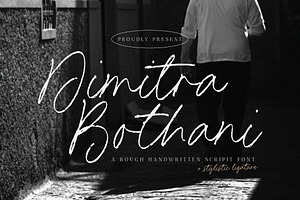 Dimitra Bothani Font, a Script Font by Timurtype