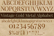 Vintage Gold Metal Alphabet, an Object Graphic by Dream in Color Studio (Thumbnail 1 of 2)