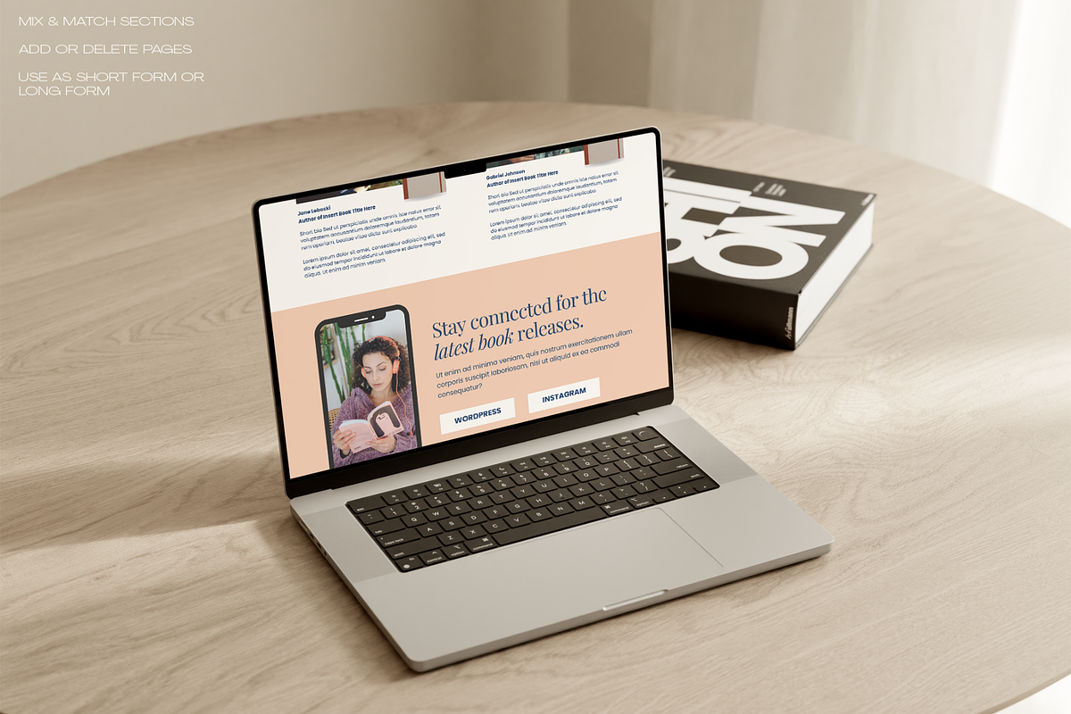 Author Website Canva Template, a Landing Page Template by Creatif Foundry (Photo 8 of 9)