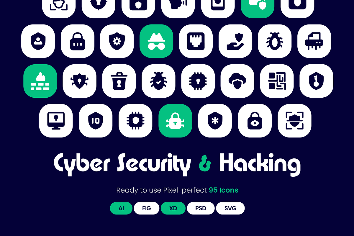 Cybersecurity and Hacking Icons, a Duotone Icon by Brickclay (Photo 1 of 5)