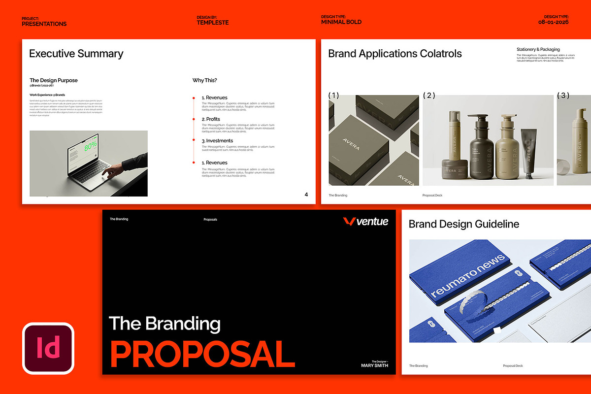 Branding Proposal Presentation Deck, a Presentation Template by Templeste (Photo 1 of 6)