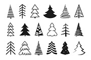 Christmas tree silhouettes, a Decorative Illustration by Paper Cards (Thumbnail 2 of 3)