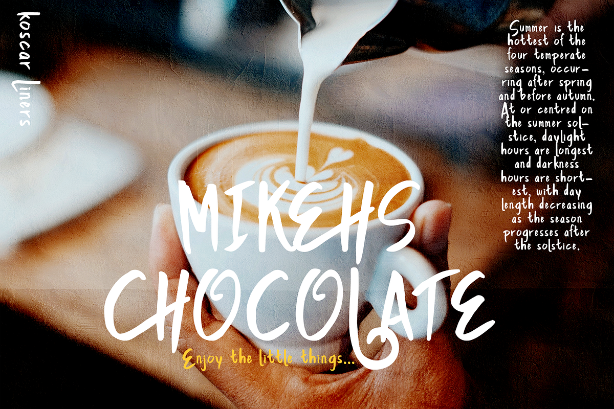 Koscar Liners - Handwritten Font, a Handwritten Font by madeDeduk (Photo 8 of 9)