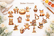 UglyCute Gingerbread Clipart Bundle, an Illustration by Artnoy (Thumbnail 7 of 8)