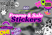 Retro Promotional Round Sticker Pack, a Decorative Illustration by IMG Visuals (Thumbnail 1 of 8)