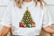 Watercolor Christmas tree Clipart, an Illustration by CraftArtStudio (Thumbnail 4 of 6)