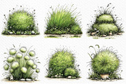 Watercolor Spring Green Grass Clipar, an Illustration by Craft Nest (Thumbnail 4 of 6)