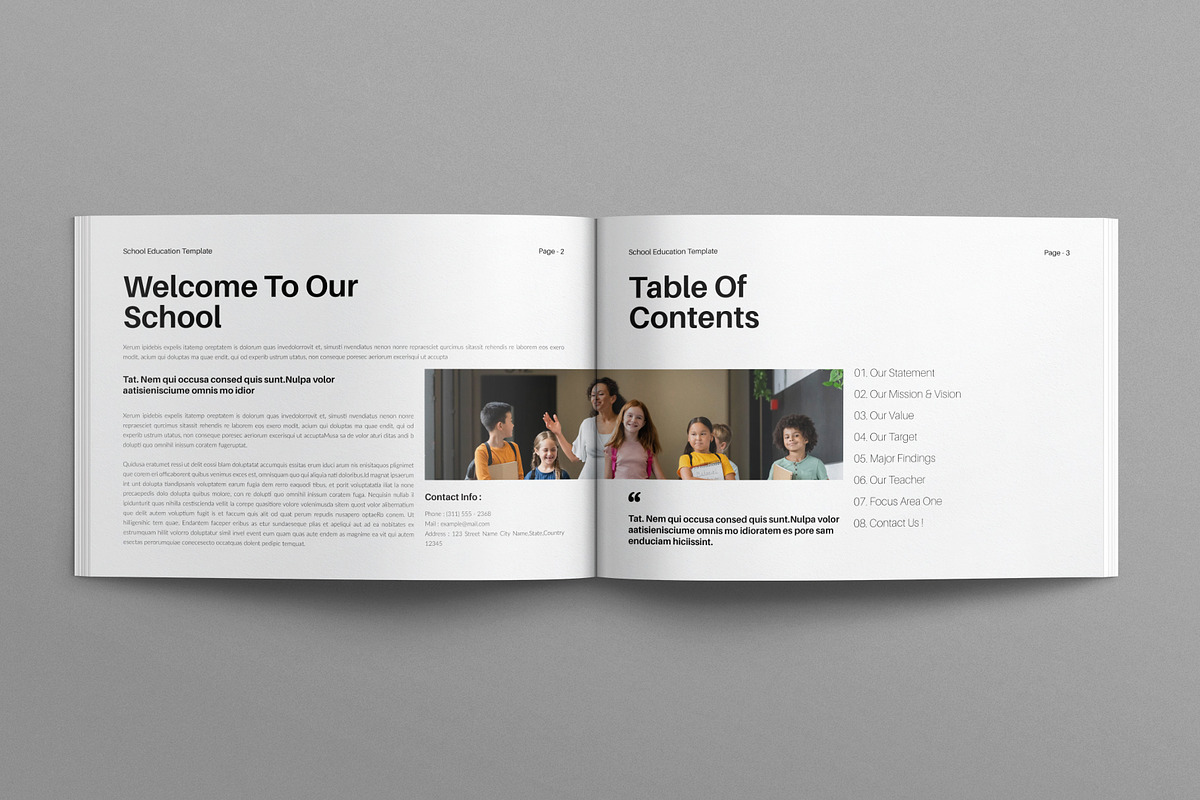 Education Template Landscape, a Brochure Template by E-Type (Photo 2 of 7)
