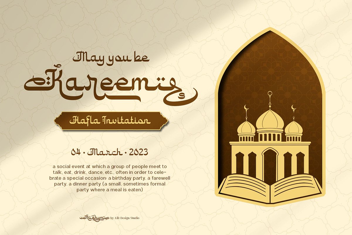 Mushym Arabic Typeface, a Sans Serif Font by alit design (Photo 2 of 23)