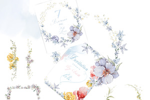 Wildflowers Watercolor Bloom Set