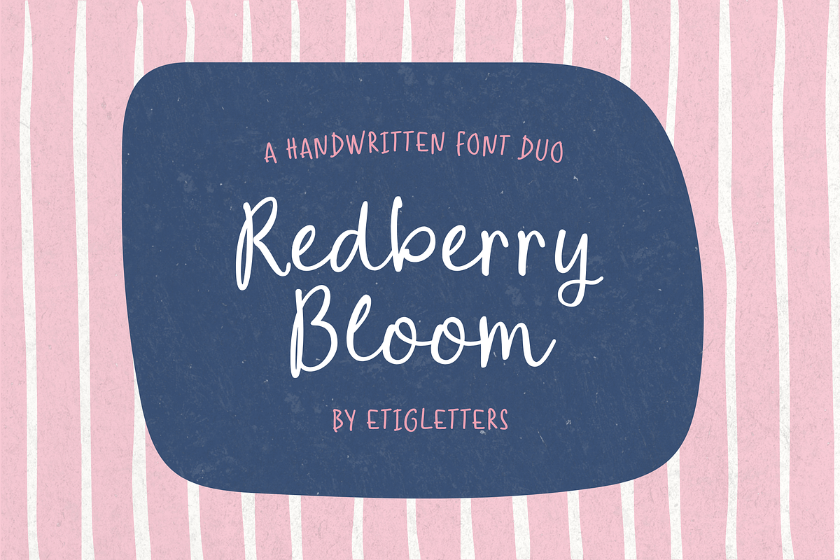 Redberry Bloom - Handwritten Duo, a Handwritten Font by etigletters (Photo 1 of 8)