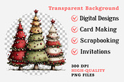 Watercolor Christmas Trees Clipart, an Illustration by Dream Creation (Thumbnail 7 of 7)