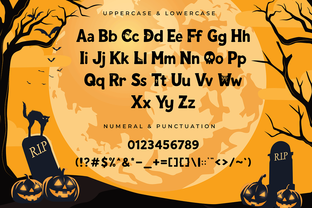 Ghost Of Doom–Modern Halloween Font, a Blackletter Font by overlaytemplates (Photo 4 of 6)