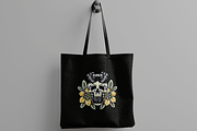 Skull with Pistons and Flowers, an Object Illustration by nomlimo.com (Thumbnail 2 of 3)