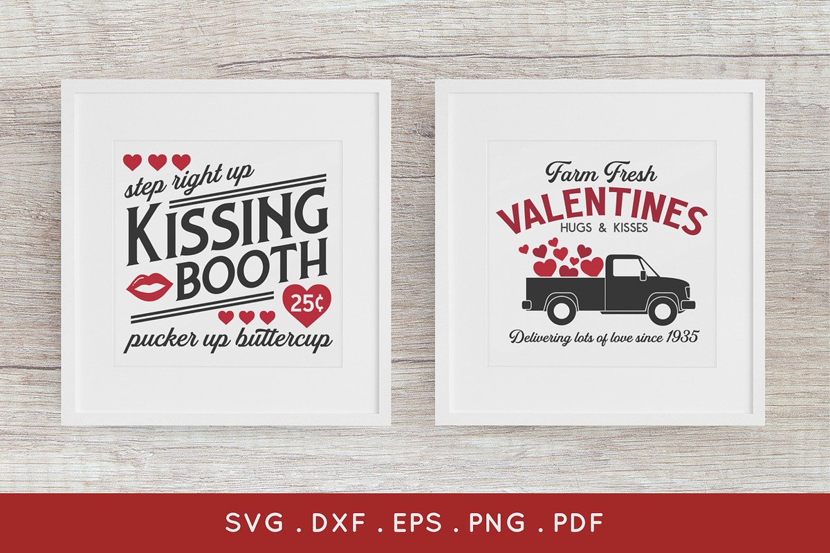 Valentines and Kissing Booth Sign, an Object Graphic by Peachycottoncandy (Photo 3 of 4)