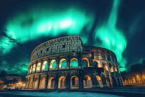 Ancient Roman amphitheater concept, a Photo by Pavel_design